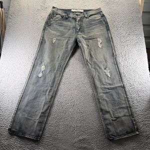 Vintage Halifax Jeans Mens 38x34 Gray Cotton Denim Straight Leg Baggy Workwear